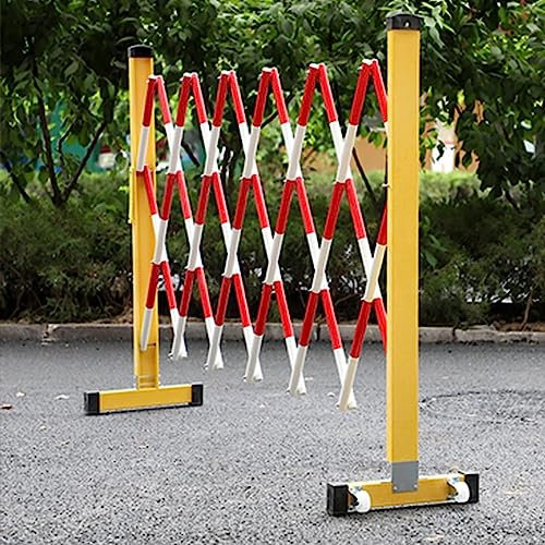 DRYIC Barrikadenleitplanke, Verkehrsleitplanke, tragbare bewegliche Straßenleitplanke, teleskopische bewegliche Leitplankenzäune (Yellow 1.2x2.5m)