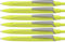 Schneider 131925 Reco Neon Edition Kugelschreiber (aus recyceltem Kunststoff, ausgezeichnet mit Der blaue Engel, Schreibfarbe: blau) neon gelb, 6 Stück