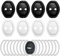 8 Pcs Car Silicone Door Latch Protective Cover, Car Door Lock Decorative Covers, Door Lock Protective Covers for Cars, Silent Shock Pads Silicone Car Door Lock Protective Cover(Black,white)