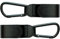 2pcs Black Carabiner Clips - Heavy Duty Buggy Clips Hook for Pram, Stroller, and Shopping Bags, Durable Carabiner Hooks for Easy Attachment