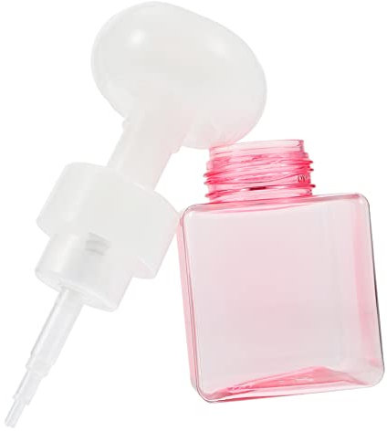 Beatifufu Blumenschaumflasche Handseifenflasche Schäumender Bubbler-Hersteller Flüssigseife Schaumseifenflasche Reise Seifenspender Leere Seifenflasche Körperwaschbehälter Petg-Material Rosa