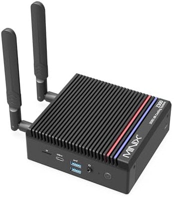 MINIX Fanless Windows 11 Pro Mini PC, Intel 12th Gen N300, NEO Z300-0dB 16GB DDR4, 512GB M.2 PCIe Gen3 x 4 SSD Micro Desktop Computer, 4K Dual Display/2.5G LAN, for Business Home Office Multi-Tasking