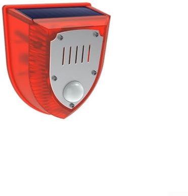 HpLive Bewegungsmelder aussen,elektronischer wachhund,Solar Außen Bewegungsmelder Alarm LED Blinklicht 129db für Hause, Bauernhof(Timing)