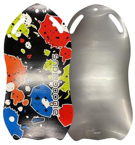 Wham-O Snowboogie Winter-Schneeschlitten für Kinder und Erwachsene, robuster Rodelschlitten, Einzelfahrer-Schneeschlitten mit Griffen und glatter Unterseite, für Winter-Outdoor-Sportaktivitäten, Rot,