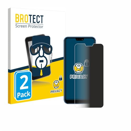 BROTECT (2 Unidades Protector Pantalla Privacidad para Huawei P20 lite 2018 [Anti-Espía, Película Protección, Privacy]