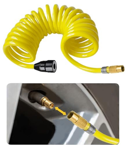 Tyre Inflator Hose 3m/4.8m Extension Tube Tyre Air Compressor Hose Flexible Air Pump Connector