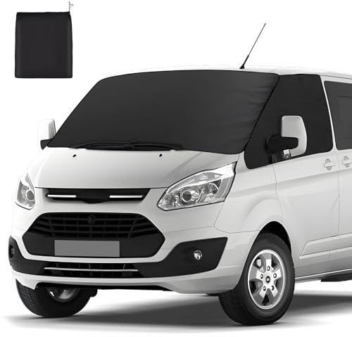 ZATOOTO Auto Windschutzscheiben Abdeckung für Ford Transit Custom, 600D Oxford Wasserdicht Frontscheibe Sonnenschutz, Frontscheibenabdeckung Blackout, Anti-UV/Frost/Ice/Staub