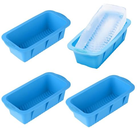 Large Ice Block Mold, 4-Piece Reusable Silicone Ice Tray with Easy Release, Durable Big Ice Cube Maker for Ice Bath, Cold Plunge Tub, and Cooler