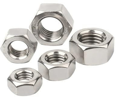 Äußere Sechskantmutter M5-M22, Edelstahl, feine Zähne, Sechskantmuttern, Steigung 0,5/0,75/1/1,25/1,5/2, außen hell, sehr Schraubgewinde(M12x1.5 (20PCS))