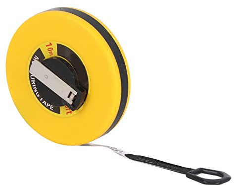 Ausla Ruban à Mesurer en Fibre de Verre de 10 M, Outil D'enquête Professionnel Mesurant avec des échelles Standard, Conception Ergonomique, Léger pour Les Routes, Les Chemins de Fer,