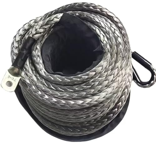Seil Winde Forst Synthetik Kunststoff Windenseil Kunststoffseil Synthetikseil Polished Anodized Winch Rope WindenverläNgerungsseil Windenseilkabel Mit SchutzhüLle Lange LäNge 10Mm*30M