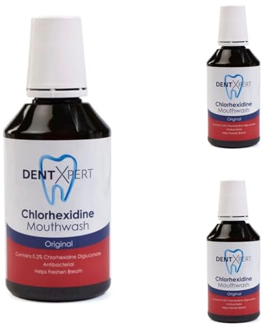 Chlorhexidine Antiseptic Mouthwash Original Flavour 300 Millilitre - 3 Pack