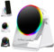 Genérico 4-in-1 360° Rotating Bluetooth Speaker Stand, Cell Phone Stand with Wireless Bluetooth Induction Speaker, Cool Multi Functional Gadget Unique Gifts (White)