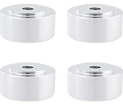 Briny River 4PCS Isolation Stand Feet Pad Aluminum Alloy Base Feet 20x20x10mm for Speakers CD Amplifier