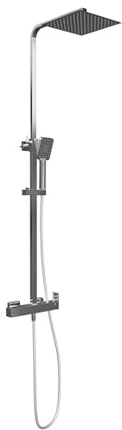 Colonna Doccia Squadrata Cromata con Miscelatore Meccanico mod. Mosa