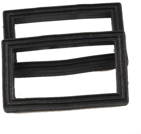 snowchecking 2Pcs Black Rectangular Rubber Overflow Washer for Kitchen Sink Compatible with Dishwashers and Washing Machines
