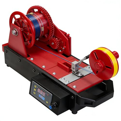 HNBYLMM Desktop 3D Filament Maker 3D Printer Filament Extruder Machine 3D Printing Recycled PET Filament Maker 3D Filament Pultruded from Plastic Bottles for Families, DIY Makers Red