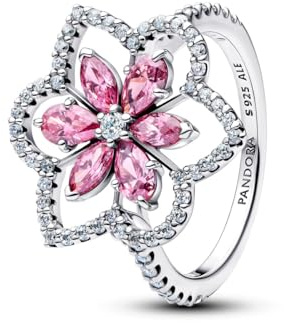 PANDORA Damen Cocktailring Silber Doppelblume 194577C01