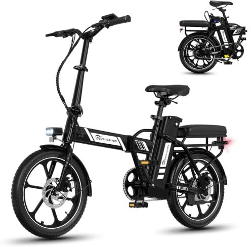 EVERCROSS Elektrofahrrad für Erwachsene, 250W E Bike,16''x 2.0/20 x 4.0 Fette Reifen, bis zu 25KM/H & 60-100km Reichweite, Abnehmbare Batterie, Berg Schnee Elektro Offroad Fahrrad