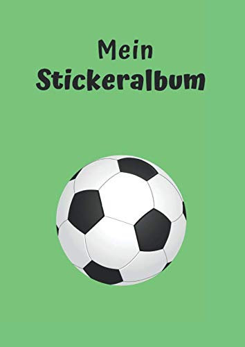 Mein Stickeralbum: Motiv Fußball | Blanko | Permanent | DIN A4 | 30 Seiten | Geschenkidee