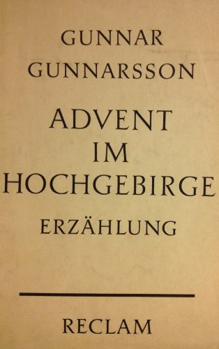 Advent im Hochgebirge (Reclams Universal-Bibliothek)