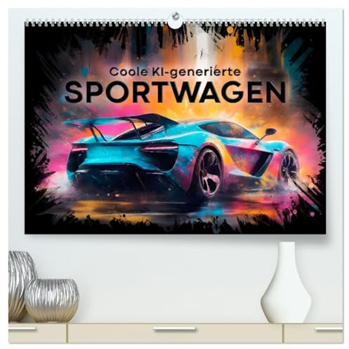 Coole KI-generierte SPORTWAGEN (hochwertiger Premium Wandkalender 2026 DIN A2 quer), Kunstdruck in Hochglanz: Das Feeling dynamischer Straßenszenen (CALVENDO Mobilitaet)
