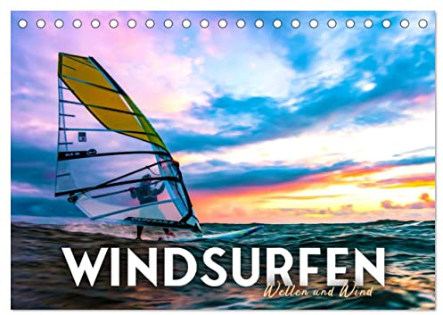 Windsurfen - Wellen und Wind (Tischkalender 2026 DIN A5 quer), CALVENDO Monatskalender: Mehr Wind als Welle. (CALVENDO Sport)