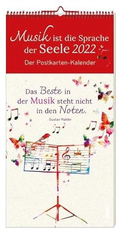Musik ist die Sprache der Seele 2022: Der Postkarten-Kalender