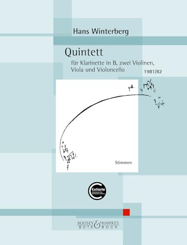 Quintett für Klarinette, 2 Violinen, Viola und Violoncello: Klarinette, zwei Violinen, Viola, und Violoncello. Stimmensatz. (Kammermusik Hans Winterberg)