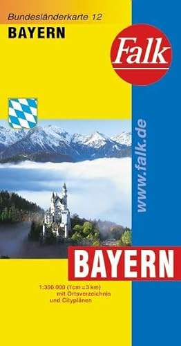 Falk Bundesländerkarte Deutschland Bayern 1:300 000