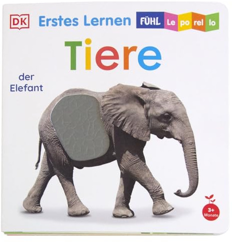 Erstes Lernen Fühl-Leporello. Tiere: Zum Aufklappen und Aufstellen. Mit haptischen Elementen zum Fühlen und Begreifen. Für Babys ab 3 Monaten