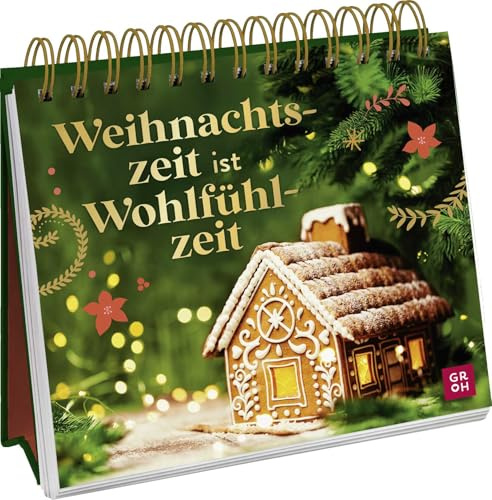 Weihnachtszeit ist Wohlfühlzeit: Schöner Aufsteller mit besinnlichen Fotos, Zitaten und Impulsen für Gemütlichkeit. Tolles Geschenk für die Adventszeit
