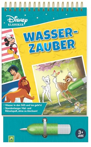 Disney Klassiker Wasserzauber - einfach mit Wasser malen: Malbuch mit Wassertankstift für Kinder ab 3 Jahren