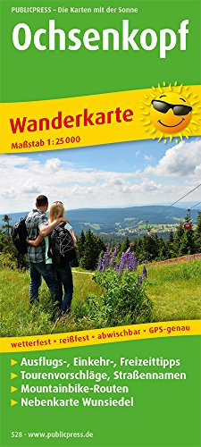 Ochsenkopf: Wanderkarte mit Ausflugszielen, Einkehr- & Freizeittipps, Mountainbike-Strecken und Nebenkarte Wunsiedel, wetterfest, reissfest, ... 1:25000. Laminiert (Wanderkarte / WK)