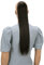 CAISHA 60cm Zopf mit 2 Bändern Pferdeschwanz Langhaar Extensions Haarverlängerung Haarteil Glatt Schokobraun HC8