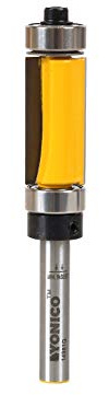 Yonico 14981q 1-Inch Flush Trim Top and Bottom Bearing Router Bit 1/4-Inch Shank