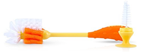2 in 1 Bottle and Nipple Cleaning Brush with Suction Base