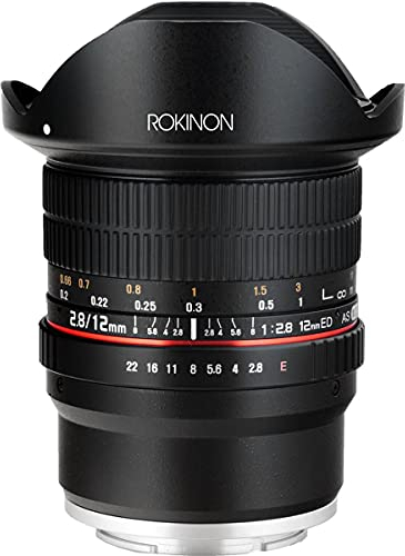 Rokinon 12 mm F2.8 Ultra Wide Fischaugenobjektiv für Sony E Mount Wechselobjektivkameras (NEX) – Vollformatkompatibel