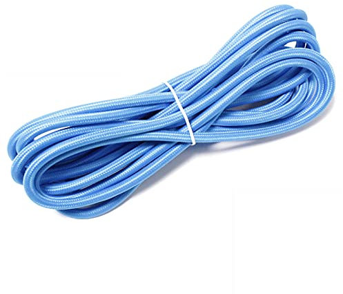 BeMatik - Câble Tissus décoratifs électrique 5m 2x0.75mm Bleu