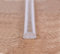 Transparent Plastic Shower Door Threshold.10 x 5mm. Length 1000mm (1 Meter)