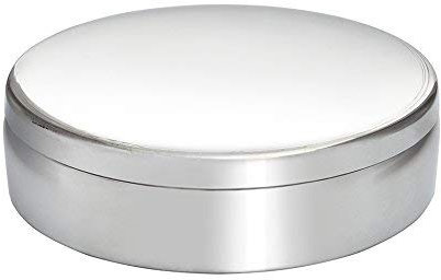 Wentworth Zinn – Große Ebene Zinn rund schmuckdose, Pillendose, Geschenk – Durchmesser: 100 mm H: 30 mm