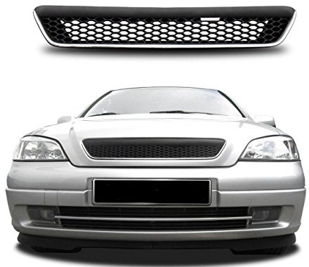 Kühlergrill Sportgrill Front Grill Waben Gitter OPC Look Schwarz (Fahrzeugspezifisch)
