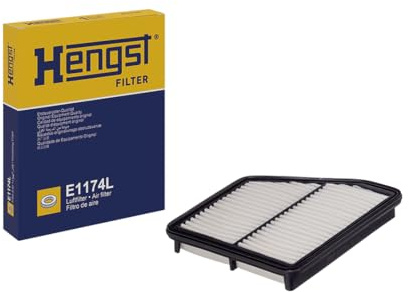 HENGST - Luftfilter E1174L - Luft-Filtereinsatz für KFZ | Hochwertiger Motorluftfilter für Otto- oder Dieselmotor - Schutz für Motoren - Wasserbeständig