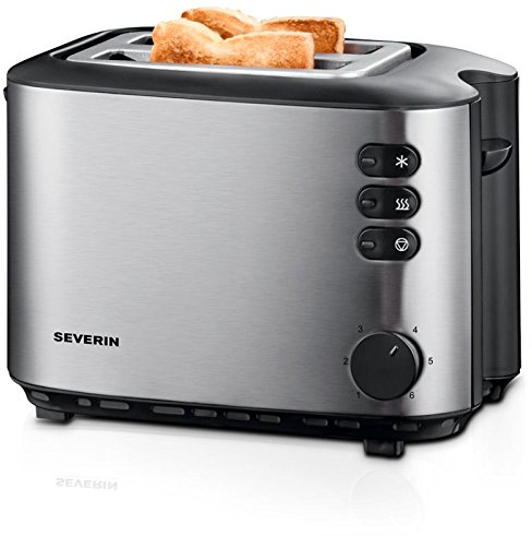 Severin AT 2514 Edelstahl 2-Scheiben-Toaster, Brotscheibenzentrierung