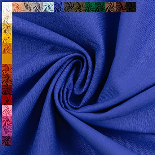 Swafing Baumwollstoff Heide, Uni-Farben, Einfarbig, 100% Baumwolle, Royalblau, Standard 100 by Oeko-TEX (50cm x 150cm)