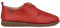 PAYMA - Zapatillas Deportivas Sneakers de Piel para Mujer. Zapatos Planos Casual Blucher. Cierre Cordones. Piel Super Flexible. Máxima Comodidad. Color: Rojo, Talla: EU 39