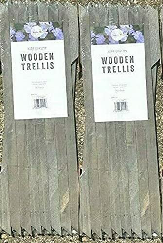 MD MUZ 2x Large Expanding Wooden Trellis 6ft x 2ft colour GREY