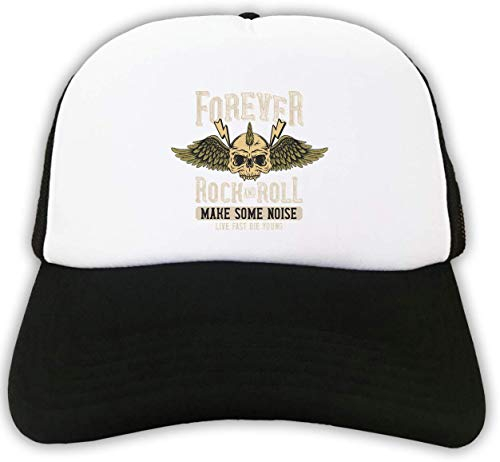 Forever Rock and Roll Make Some Noise Skull Trucker Cap