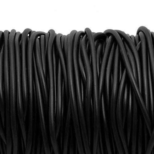Vintageparts Kautschukband in schwarz 3mm 4 Meter zum Schmuck selber basteln