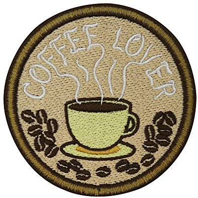 Finally Home Coffee Lover Kaffee Patch zum Aufbügeln | Getränk Patches, Bügelflicken, Flicken, Aufnäher